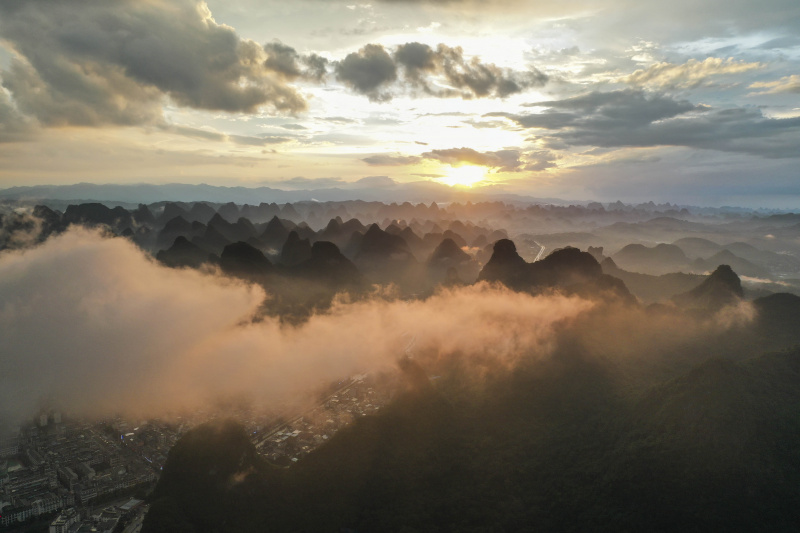 Le paysage du district de Yangshuo