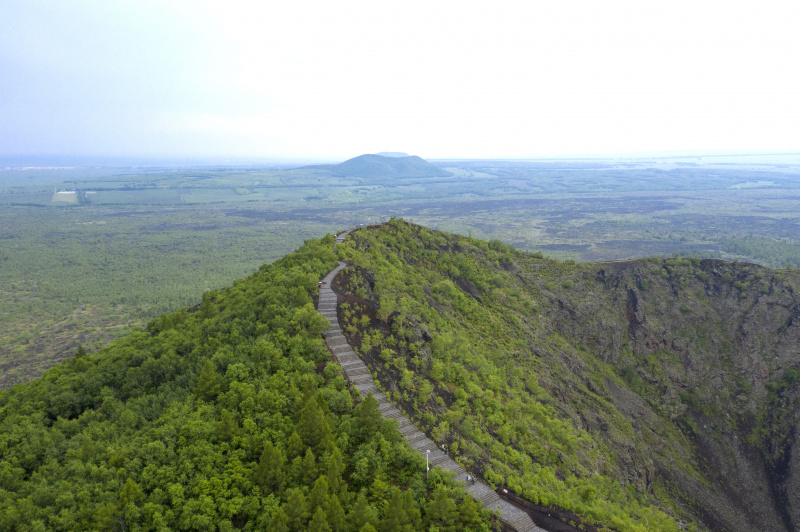 Paysage du site touristique de Wudalianchi à Heihe