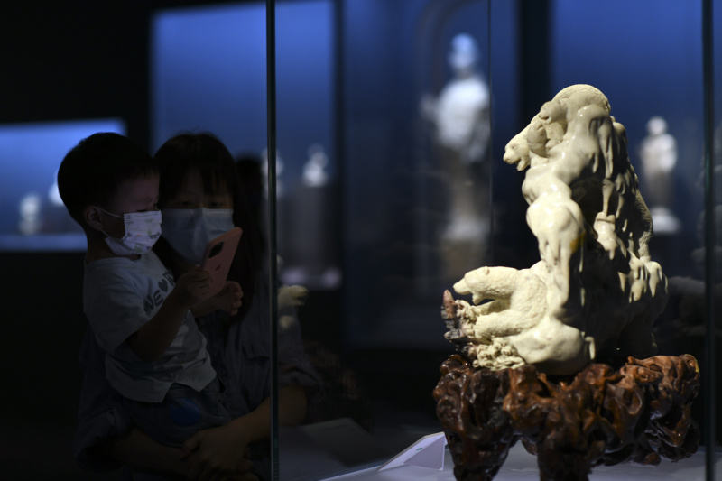 Une oeuvre exposée au Musée national de Chine à Beijing