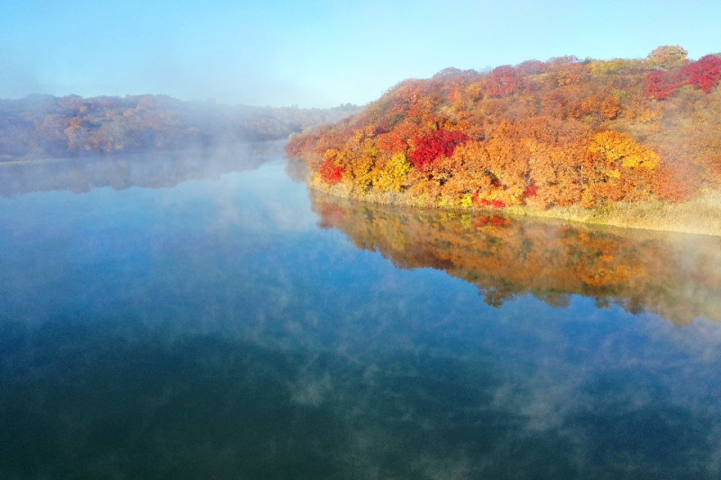 Paysage automnal de la réserve nationale de Daqinggou