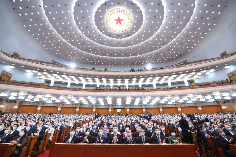 La troisième session du 13e Comité national de la Conférence consultative politique du peuple chinois (CCPPC) s'ouvre au Grand Palais du Peuple à Beijing