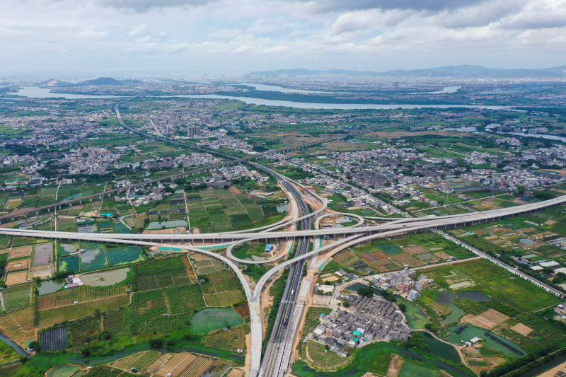 Photo aérienne de l'échangeur de Chaoshan