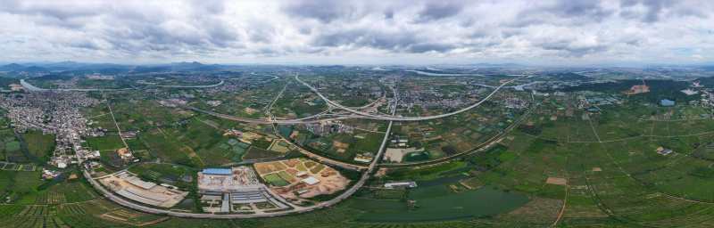 Photo aérienne de l'échangeur de Chaoshan