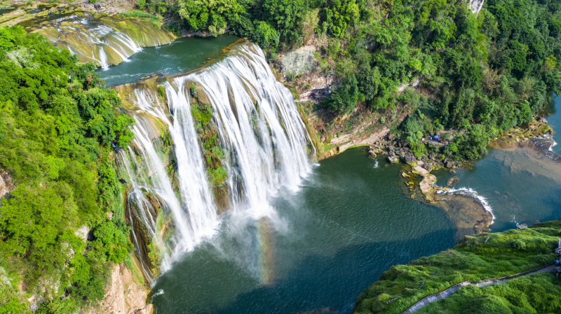 Photo aérienne des chutes Huangguoshu à Anshun