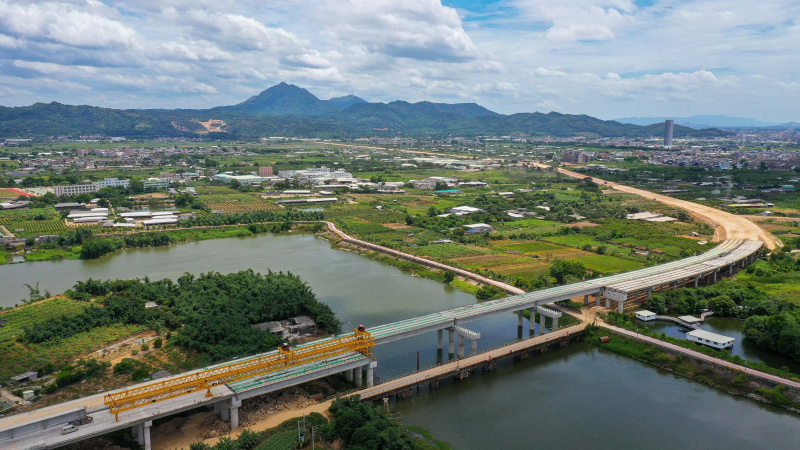 Photo aérienne de l'échangeur de Chaoshan