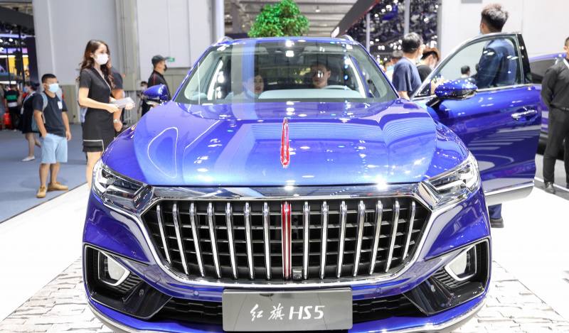 Véhicule présenté lors du 17e Salon international de l'automobile de Changchun de Chine à Changchun
