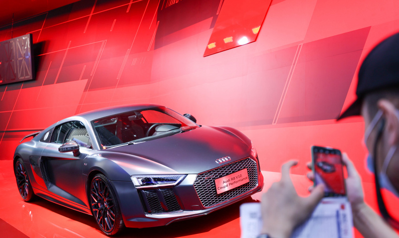 Véhicule présenté lors du 17e Salon international de l'automobile de Changchun de Chine à Changchun