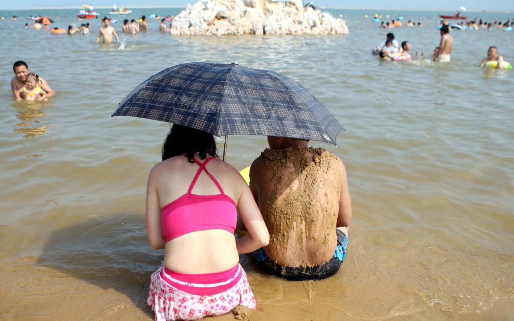 Chinois à la plage