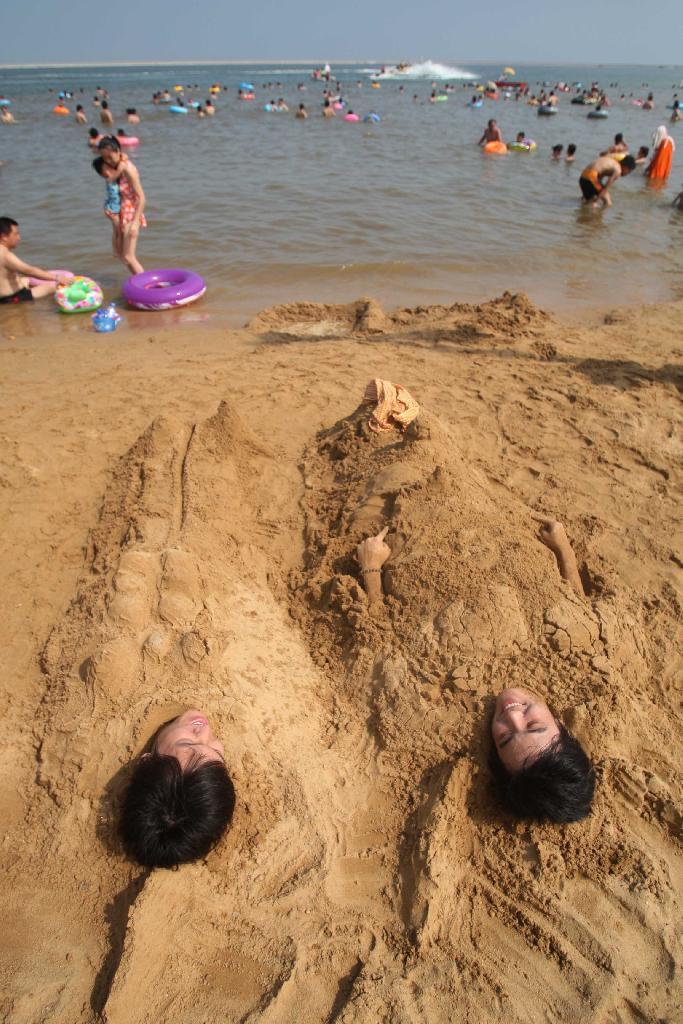 Des chinois à la plage