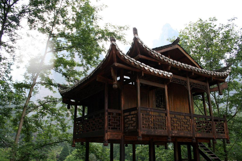 Maison en bois à Zhangjiajie