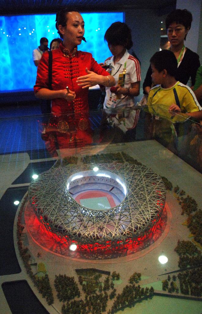 Maquette du stade olympique de Pékin