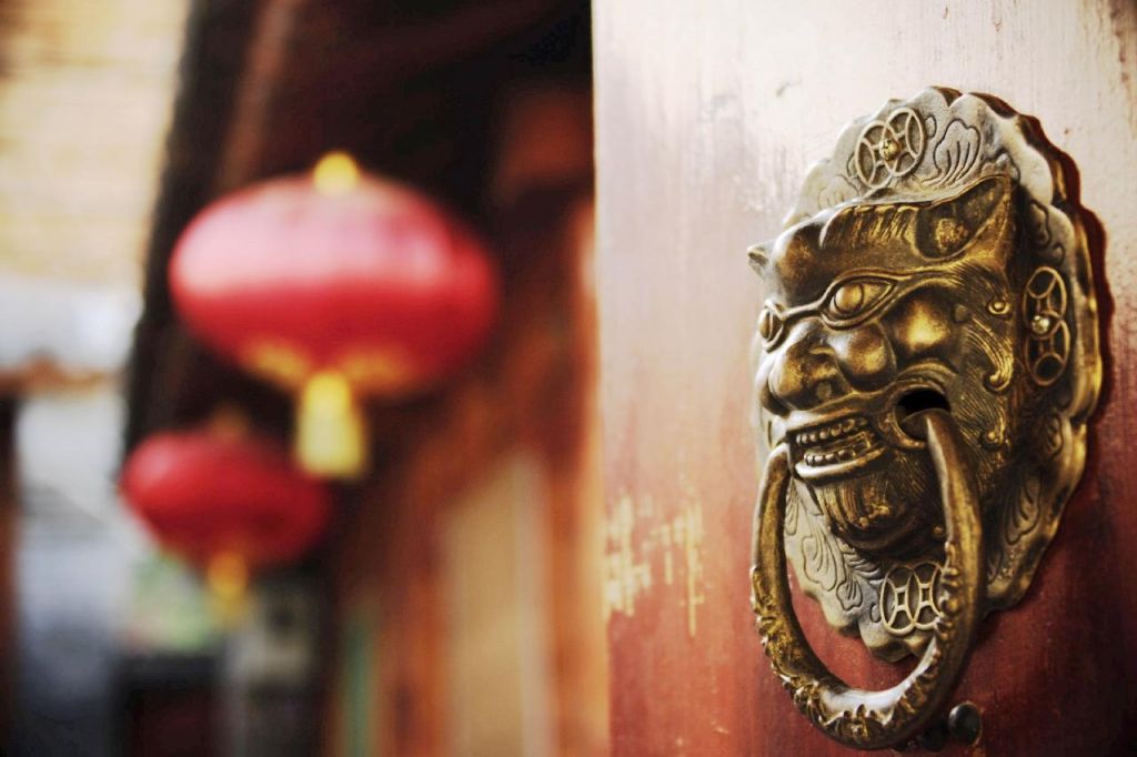 Poignée de porte "lion"