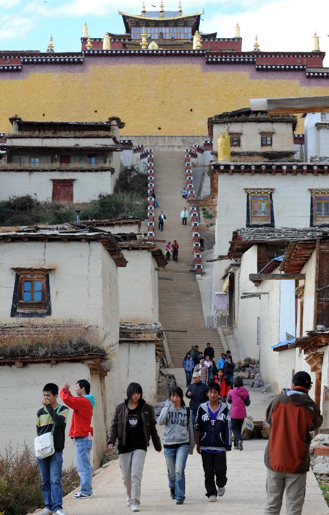 Touristes à Shangri-la