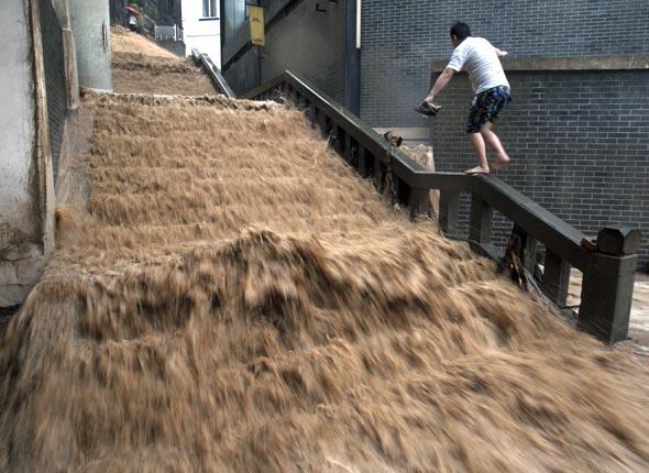 inondation dans le sud de la chine