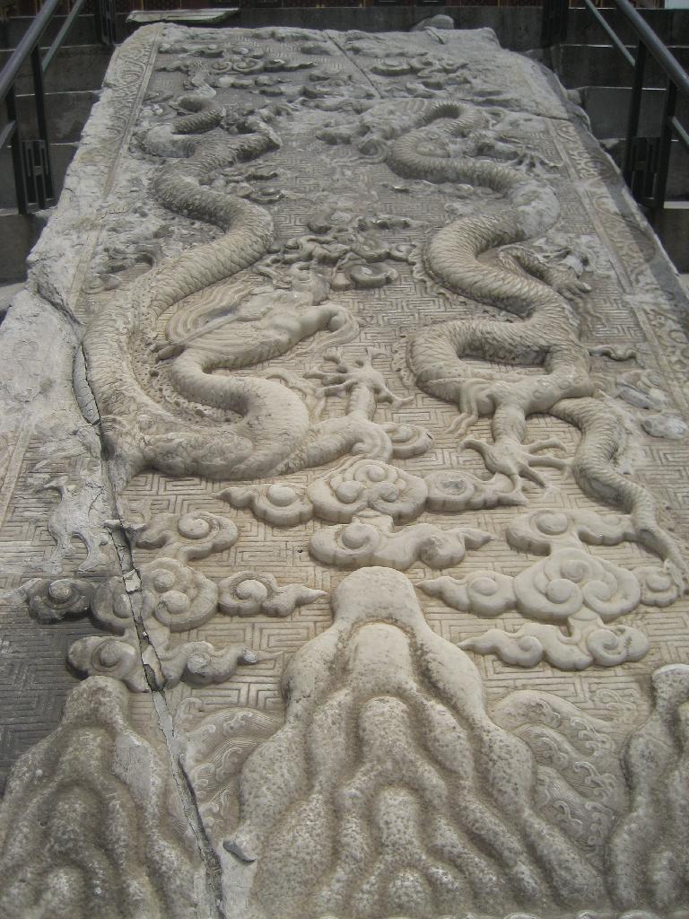 les fresques des escaliers centraux de Danji ,temple du ciel,Beijing