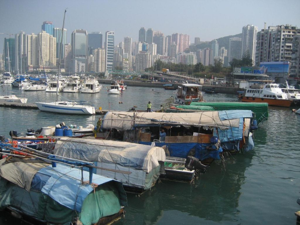 les sampans  Hong Kongais