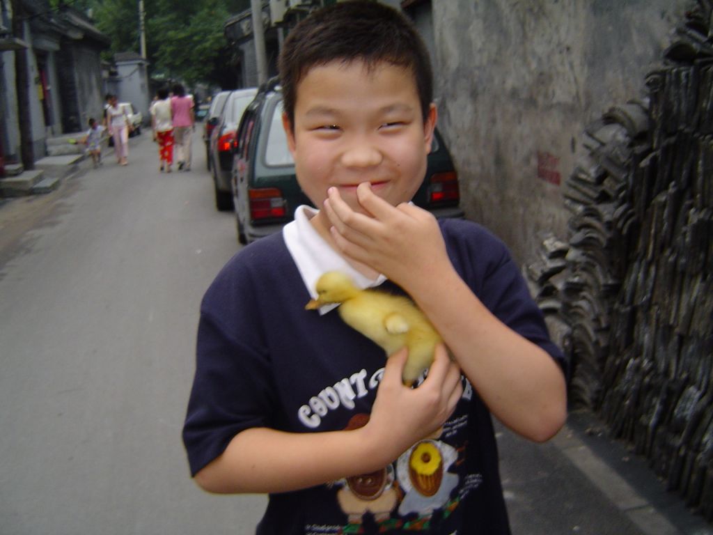 enfant  et caneton