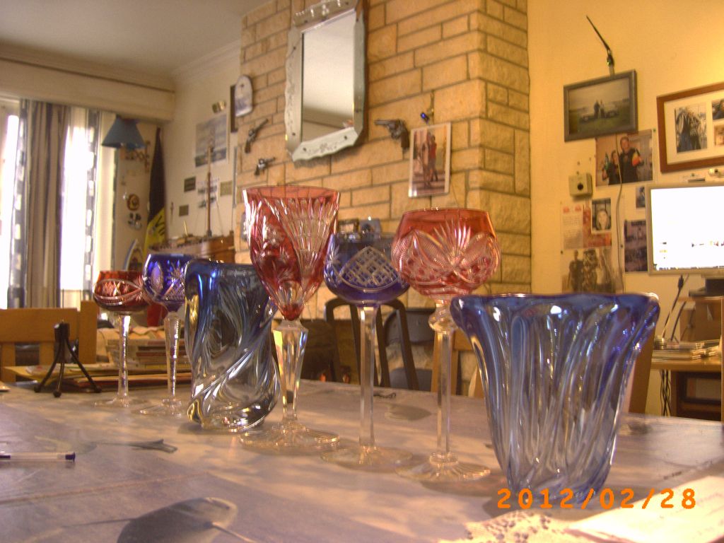 VERRE SUR PIED 2 COULEUR 100% pur christall et autres