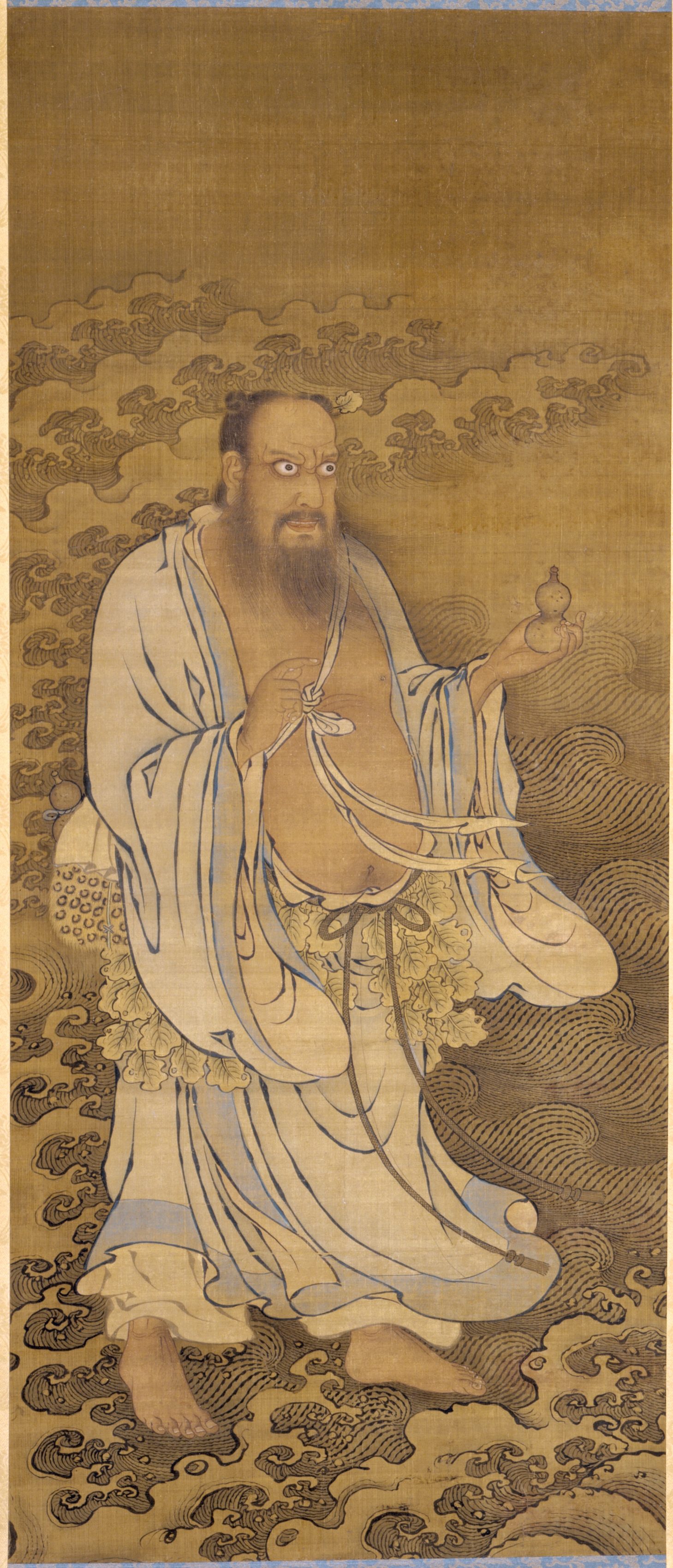 « Zhongli Quan Crossing the Ocean », Zhao Qi, rouleau suspendu, Chine, dynastie des Ming (1368–1644)