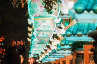 Des lanternes au parc Bailuzhou