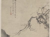 « The Poet Lin Bu Wandering in the Moonlight », Du Jin, rouleau suspendu, Chine, dynastie des Ming (1368–1644)