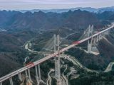 Vue aérienne du chantier du pont de Yunwu