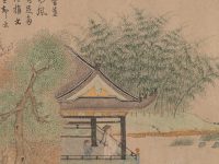 Section de « Wang Xizhi watching geese », Qian Xuan, rouleau à main, Chine, dynastie des Yuan (1271–1368)