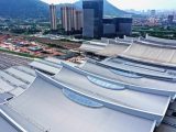 Photo aérienne de la partie nouvellement construite de la gare du Nord de Xiamen