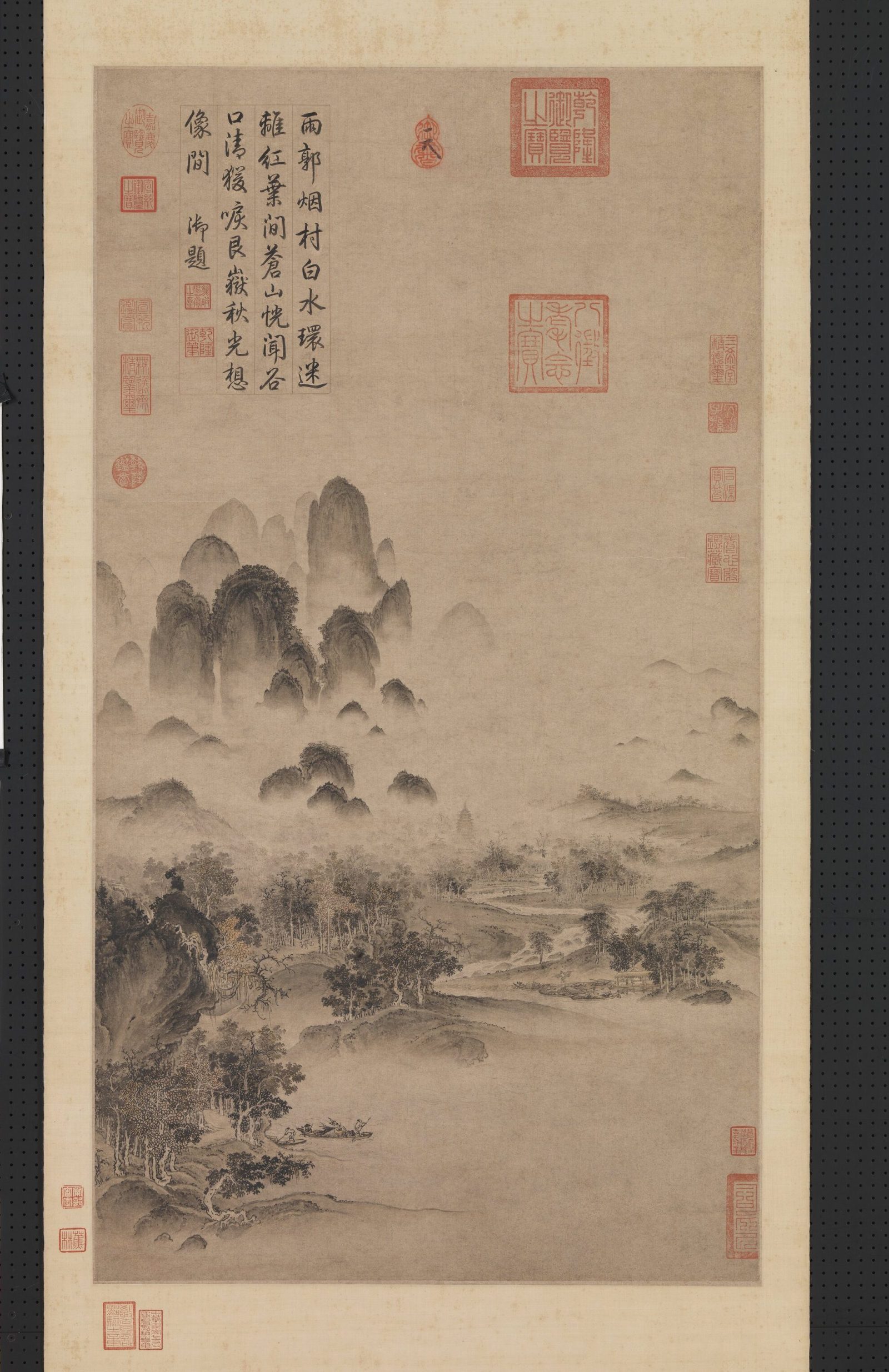 « Couleurs d’automne sur monts et torrent », Huizong, peinture, dynastie des Song