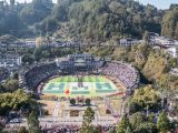 Photo aérienne des célébrations du Nouvel An Miao