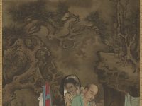 « Luohan laundering 羅漢洗濯圖 », Lin Tinggui 林庭桂 (active late 12th century), rouleau suspendu, dynastie des Song du Sud
