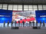 Cérémonie marquant le lancement du projet d'avions A321 à l'usine Airbus de Tianjin