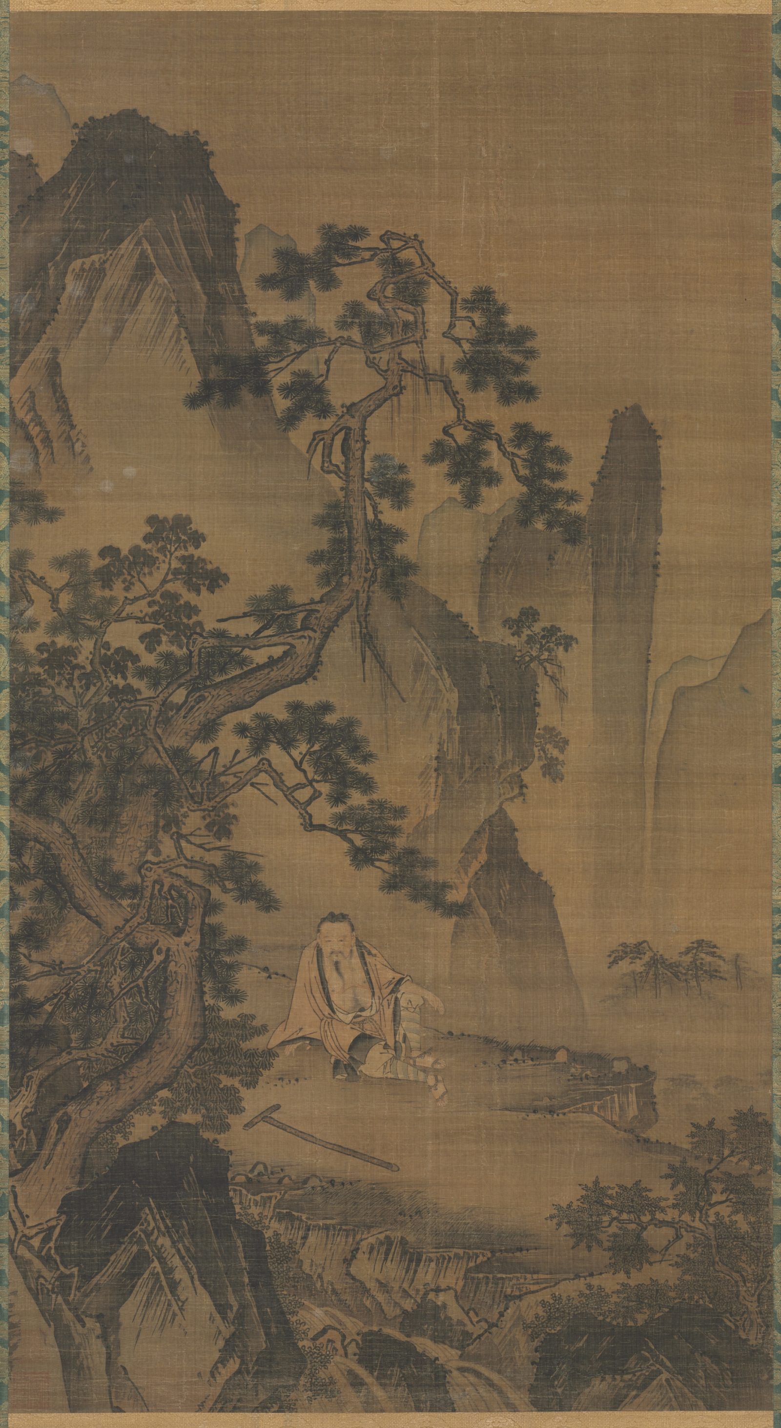 « The Hermit Xu You Resting by a Stream », Dai Jin, rouleau suspendu, Chine, dynastie des Ming (1368–1644)