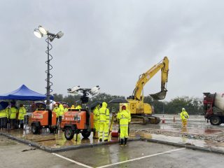 Chantier des installations pour le traitement et l'isolement communautaires temporaires des patients atteints de la COVID-19