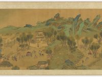 Section de « Spring festival on the river », Attribué à Qiu Ying 仇英 (ca. 1494-1552), rouleau à main, dynastie des Qing