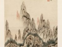 « Morning Sun over Heavenly Citadel Peak », Ding Yunpeng, rouleau suspendu, Chine, dynastie des Ming (1368–1644)