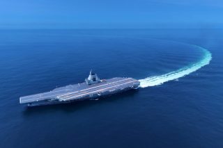 Photo aérienne par drone du troisième porte-avions chinois