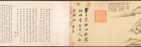 « River and Mountains on a Clear Autumn Day », Dong Qichang, rouleau à main, Chine, dynastie des Ming (1368–1644)