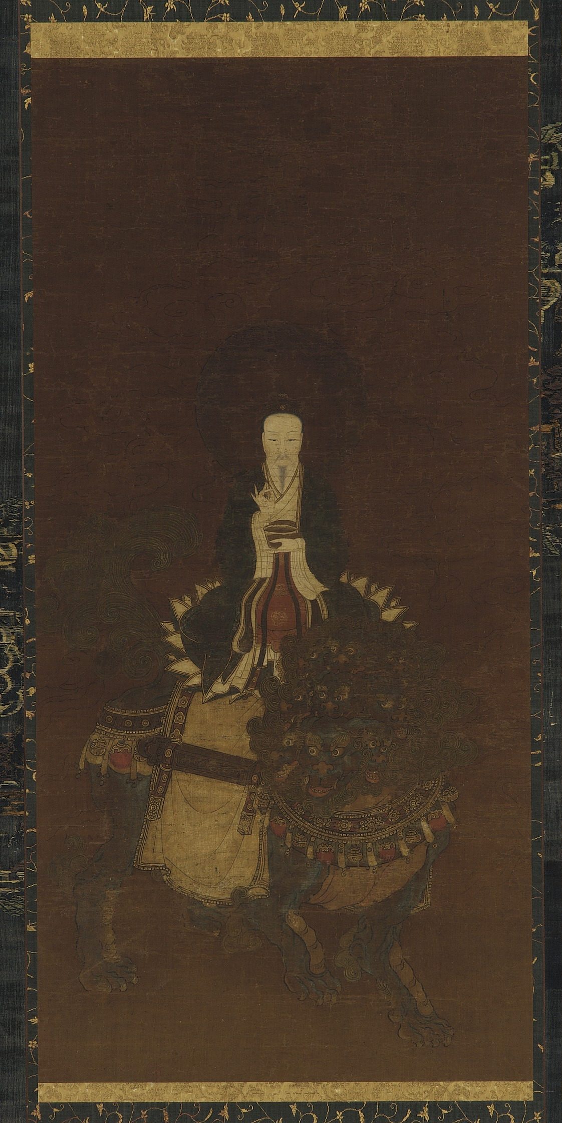 « The celestial worthy Taiyi, who delivers from suffering 太乙救苦天尊像 », rouleau suspendu, dynastie des Song du Sud ou des Yuan