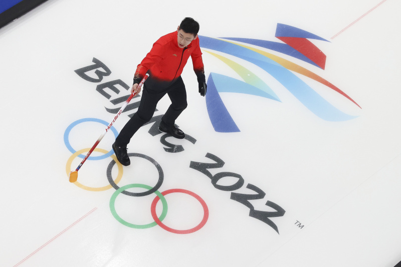 Photos Jo Dhiver De Pékin Curling Double Mixte — Chine Informations