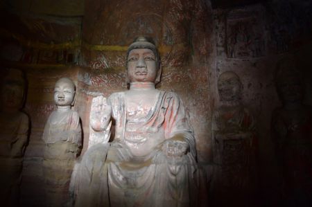 (miniature) Des statues de pierre du temple de la grotte nord à Qingyang