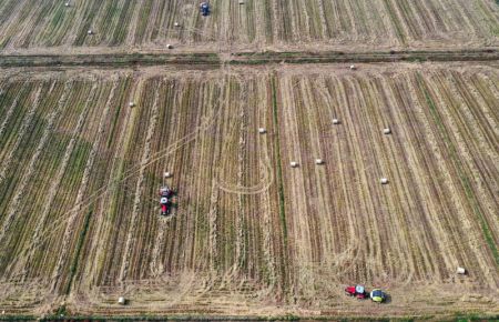 (miniature) Des véhicules agricoles collectent de la paille de riz dans les champs du district de Nanchang de la ville de Nanchang