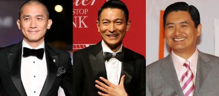 (miniature) Tony Leung, Andy Lau et Chow Yun Fat