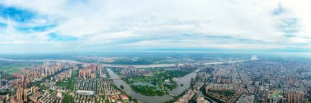 (miniature) Photo aérienne panoramique de la ville de Meishan