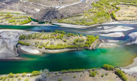 (miniature) Photo a&eacute;rienne du paysage printanier du parc national de la zone humide de Yani