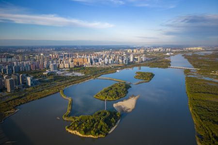 (miniature) Photo aérienne du fleuve Songhua