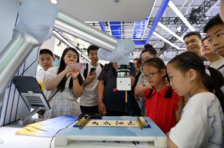 (miniature) Des visiteurs à l'Exposition mondiale de l'intelligence 2024 à Tianjin