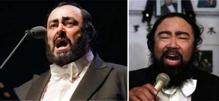 (miniature) sosie de Luciano Pavarotti