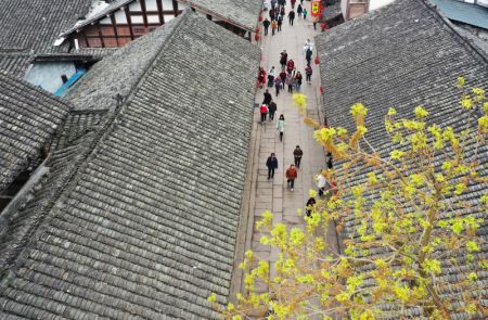 (miniature) Photo aérienne de la vieille ville de Shuangjiang