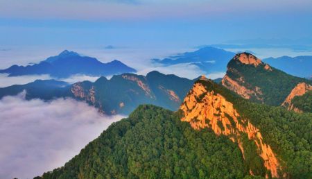 (miniature) Vue aérienne du parc forestier national de Wuyuezhai